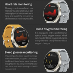 Relógio Smartwatch 6 , Amoled, Always Display, Relógio de temperatura corporal, BT Talk, GPS Track (compativel Samsung)
